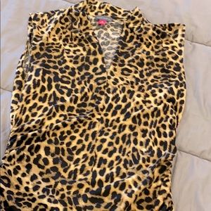 Leopard sleeveless tunic